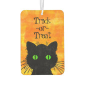 覗き見る黒猫オレンジトリック・オアトリート カーエアーフレッシュナー (裏面)