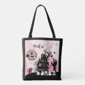 「覗く」 – 不気味かわいいトリック・オアトリートバッグ トートバッグ (裏面)