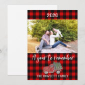 覚えていおきたい2020年の思い出 バッファロープレイド写真 シーズンカード (正面/裏面)