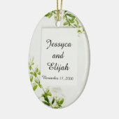 覚えていてね セラミック/オーバル オーナメント 結婚式の記念品 (左)