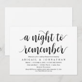 覚えていてほしい夜、結婚式のリハーサルディナー 招待状 (正面/裏面)