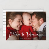 覚えていてほしい1年 | 手書きの写真付き シーズンカード (正面/裏面)