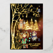 覚えていてほしい12月　箔仕上げの招待状 箔招待状 (正面)