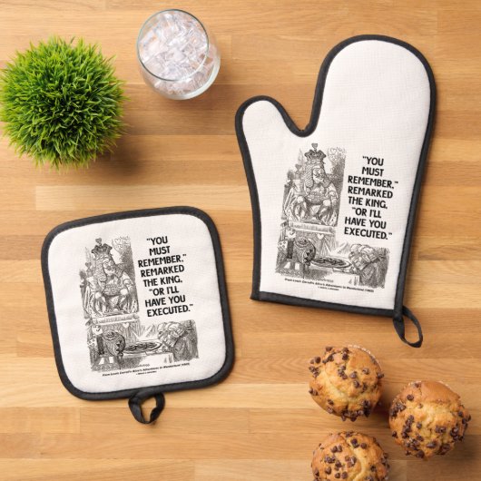 覚えておかないとキングを処刑するぞ 鍋つかみ&鍋敷きセット (トップダウン)