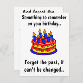 覚えておくべきことおもしろい、誕生日カード (正面/裏面)