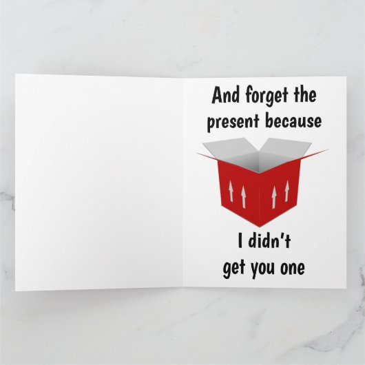 覚えておくべきことおもしろい、誕生日カード カード (内部)