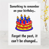 覚えておくべきことおもしろい、誕生日カード カード (黄色い花)