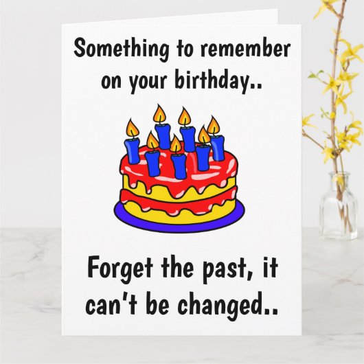 覚えておくべきことおもしろい、誕生日カード カード (黄色い花)
