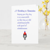 覚えておくべき誕生日、おもしろいハッピーバースデー詩 カード (黄色い花)