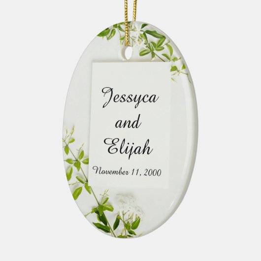 覚えておくよ セラミック/オーバル オーナメント 結婚式の記念品 (左)