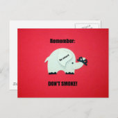 覚えておけ：タバコを吸うな！ ポストカード (正面/裏面)