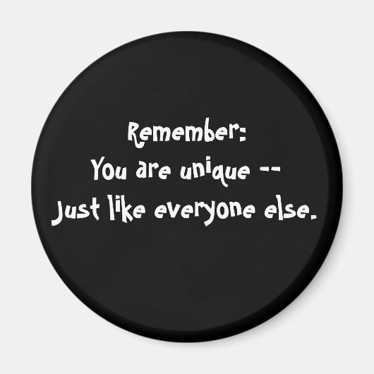 覚えておけ：ユニーク マグネット (正面)