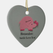 覚えておけ:叔母さんはあなたを愛してる! セラミックオーナメント (右)