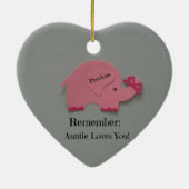 覚えておけ:叔母さんはあなたを愛してる! セラミックオーナメント (裏面)