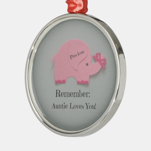 覚えておけ：叔母さんはあなたを愛してる！ メタルオーナメント (左)