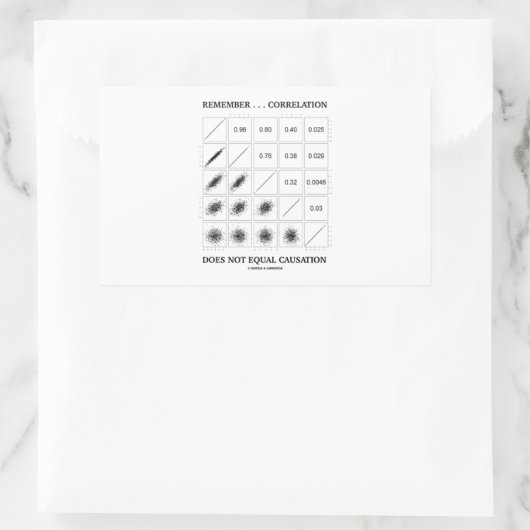 覚えておけ…相関が原因と等しくない 長方形シール (バッグ)