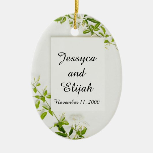 覚えてるよ セラミック/オーバル オーナメント ウェディング フェイバー (正面)