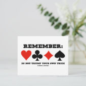 覚えて下さい: 切札で取らないで下さいあなた自身のトリック(橋)を 招待状 (スタンド正面)