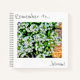 覚えて開花小さな白い花ノート ノートブック