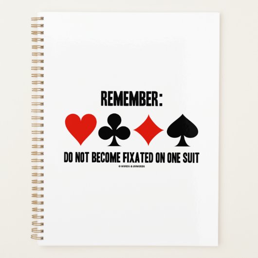 覚えて：一つのスーツの橋に固定されない プランナー手帳 (正面)