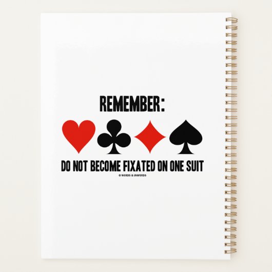 覚えて：一つのスーツの橋に固定されない プランナー手帳 (裏面)