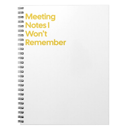 覚えない会議ノート ノートブック (正面)