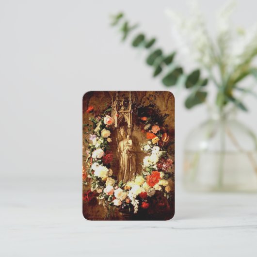 覚え書きのカトリック祈りの言葉カード 名刺 (スタンド正面)