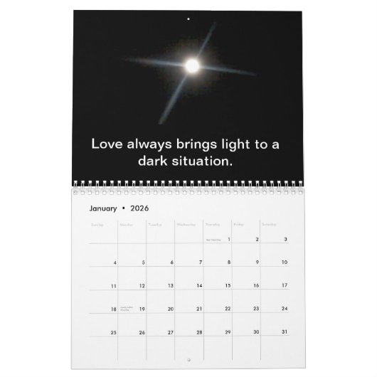 覚醒させて下さい カレンダー (1月 2026)