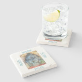 覚醒させます仏の石造りのコースターを呼吸して下さい ストーンコースター (横)