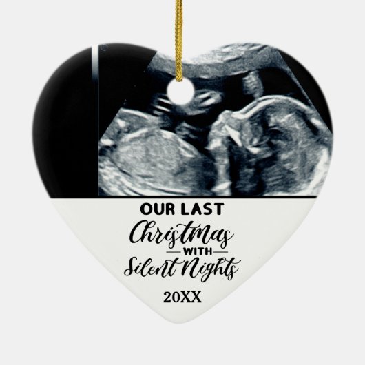 親おもしろいを見込む妊娠の発表 セラミックオーナメント (裏面)