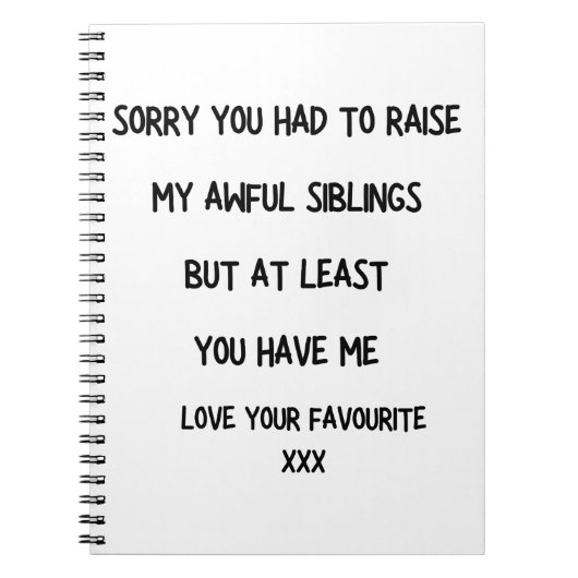 親おもしろいノートブック ノートブック (正面)