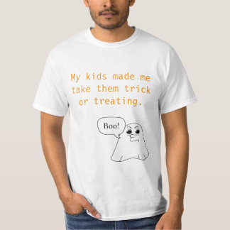 親おもしろいハロウィーンTシャツ – 「私の子供たちが私を作った」 Tシャツ