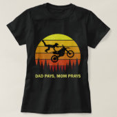 親おもしろいパパマムソンダートBのモトクロスアイディア Tシャツ (デザイン正面)