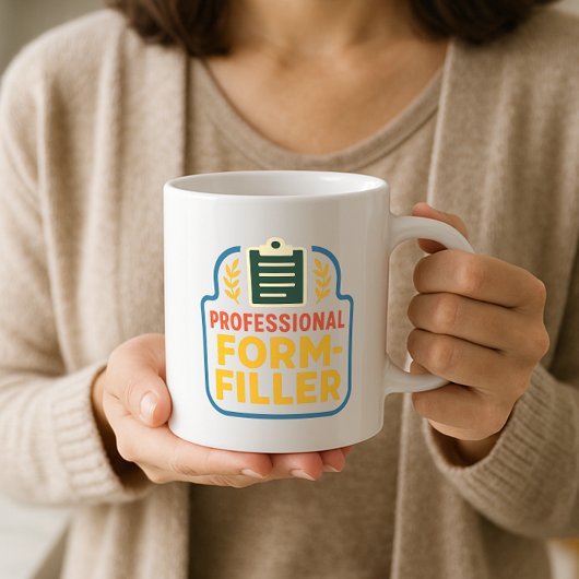 親おもしろいプロフェッショナル型枠充填学校 コーヒーマグカップ