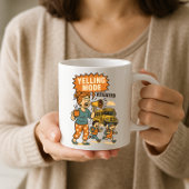 親おもしろいマグカップ;おもしろい親モーニングスクー走ル コーヒーマグカップ