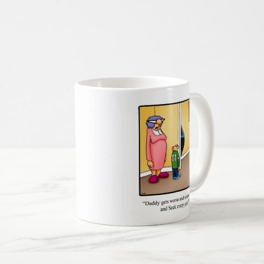 親おもしろい代ユーモアのマグギフト コーヒーマグカップ (正面右)