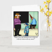 親おもしろい体液あいさつ空白のカード カード (黄色い花)