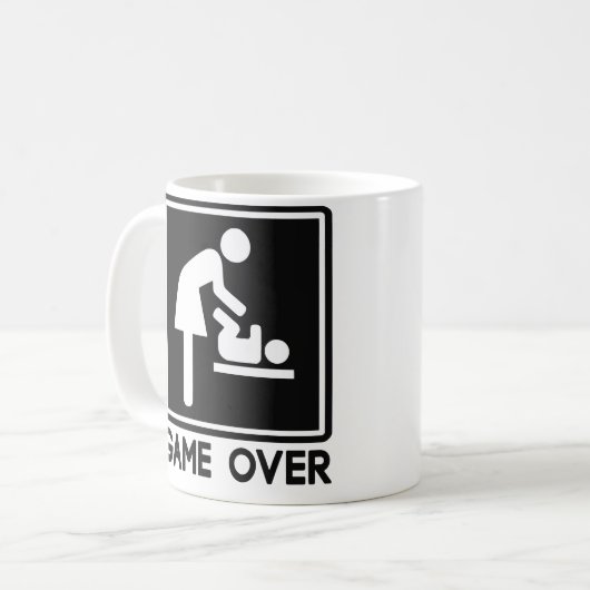 親お母さんのための新生児上のゲーム コーヒーマグカップ (正面左)