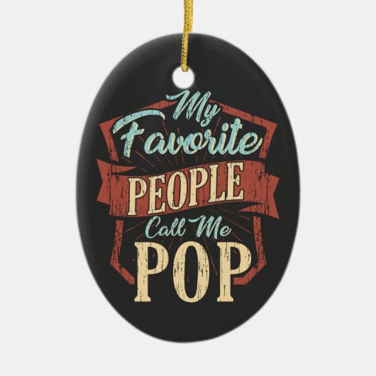 親お気に入りの父の日とポップ・アートの称す セラミックオーナメント (正面)