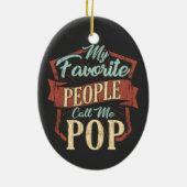 親お気に入りの父の日とポップ・アートの称す セラミックオーナメント (裏面)