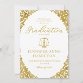 親からの法科卒業発表 招待状 (正面)