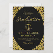 親からの法科卒業発表 招待状 (正面)