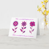 親から娘への カード (黄色い花)