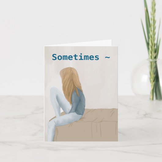 親から子へ – 申し訳ないカード カード (正面)