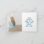 親から子へ – 申し訳ないカード カード (内部)