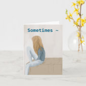 親から子へ – 申し訳ないカード カード (黄色い花)