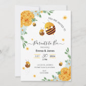 親から蜂へのベビーシャワー招待状 招待状 (正面)