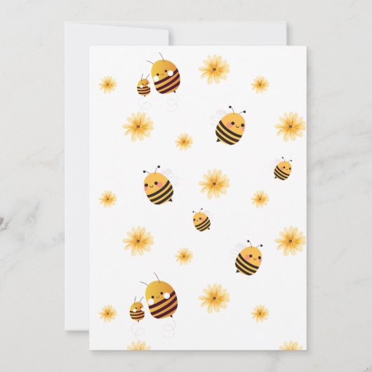 親から蜂へのベビーシャワー招待状 招待状 (裏面)