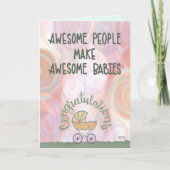 親かわいい素晴らしベビーインスピレーションカード カード (正面)