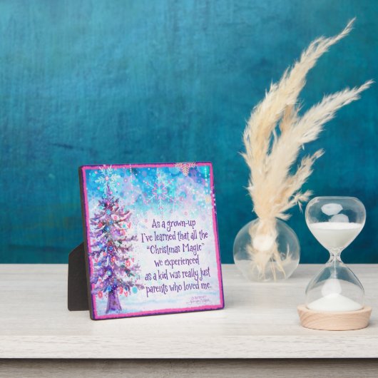 親がかわいらしクリスマスに魔法のインスピレーションを与える フォトプラーク (インサイチュ)